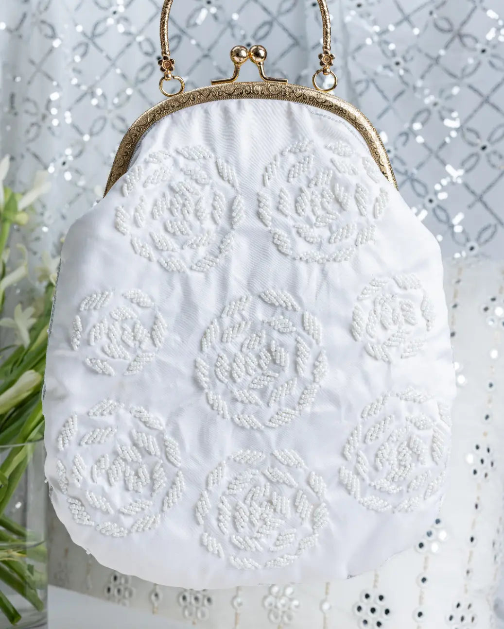 Classic Rose Motif Handbag