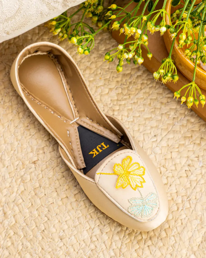Floral Whisper Loafer (Beige)