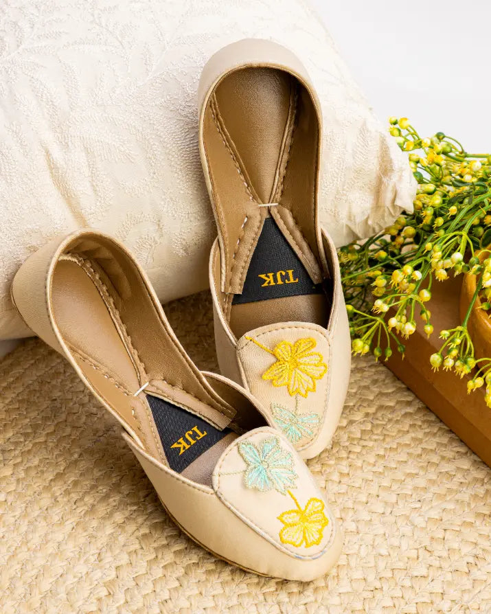Floral Whisper Loafer (Beige)